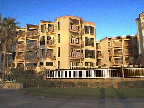 outside of building from beach