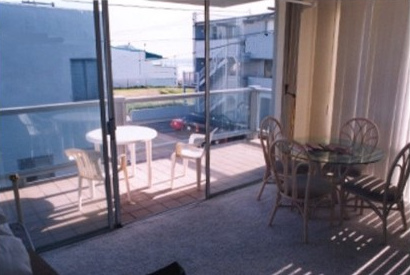 Balcony view with Dining room