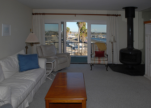 living room with outside view