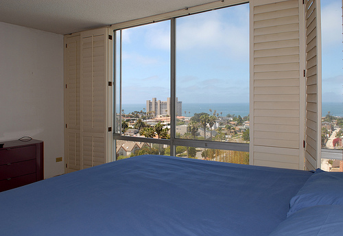 Master bedroom with ocean view