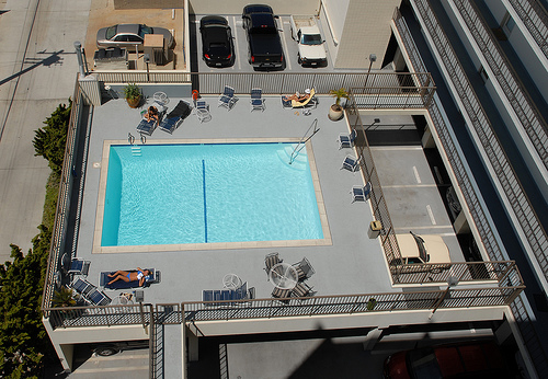 pool area from living room