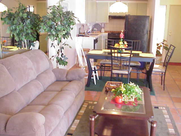 living room and dining room