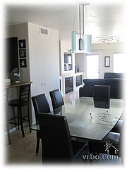 dining room and living room