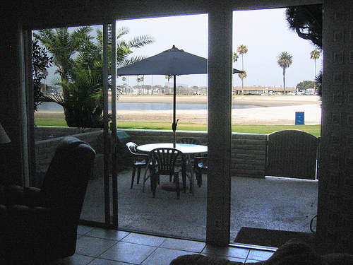 patio with bay view