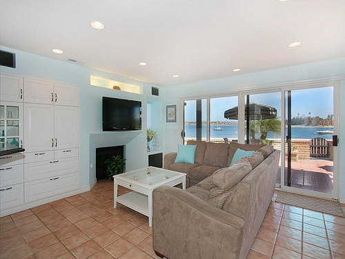 living room with view of bay living room with view of bay