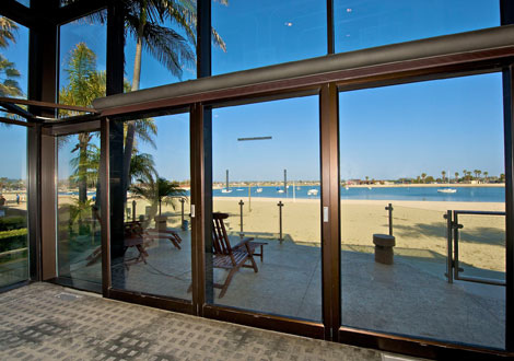 patio and bay view