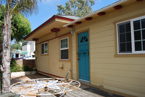 outside with patio
