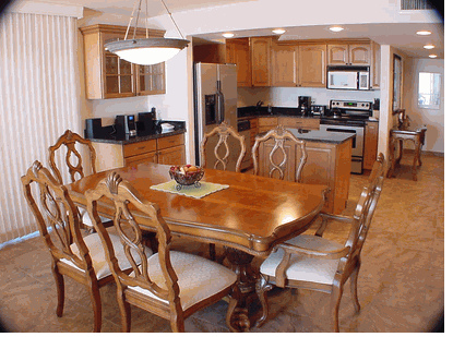 dining room and kitchen view