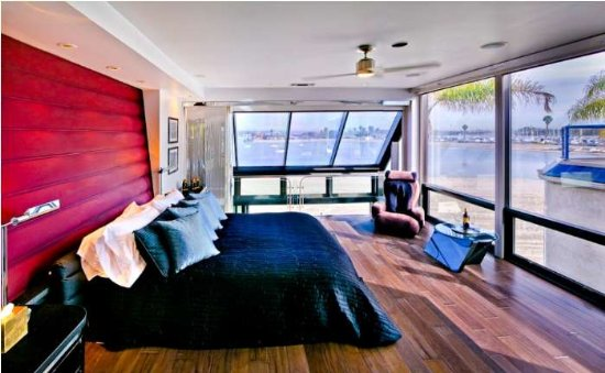 master bedroom with bay view
