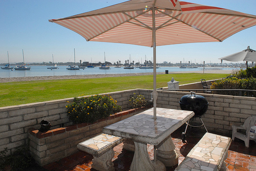 patio with bay view