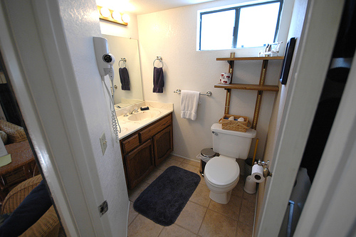 bathroom in hallway