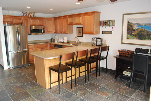 kitchen with desk area kitchen with desk area