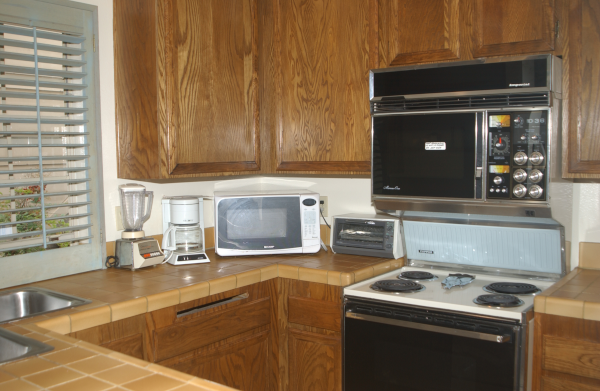 kitchen view with range