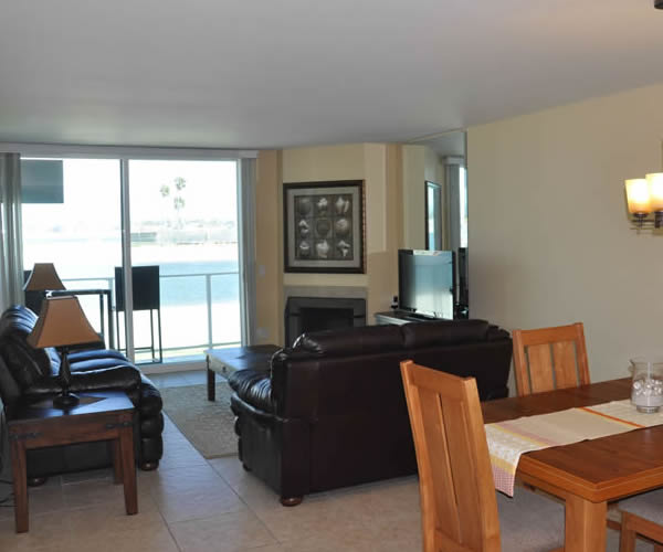 Living room and bay view