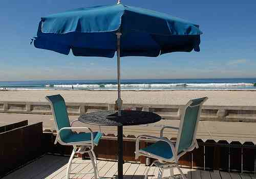 ground floor patio overlooking ocean